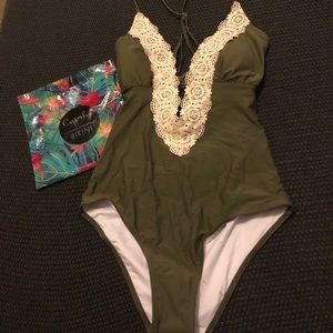 Cupshe One piece bathing suit - Olive color